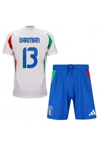 Italia Matteo Darmian #13 Babyklær Borte Fotballdrakt til barn EM 2024 Korte ermer (+ Korte bukser)